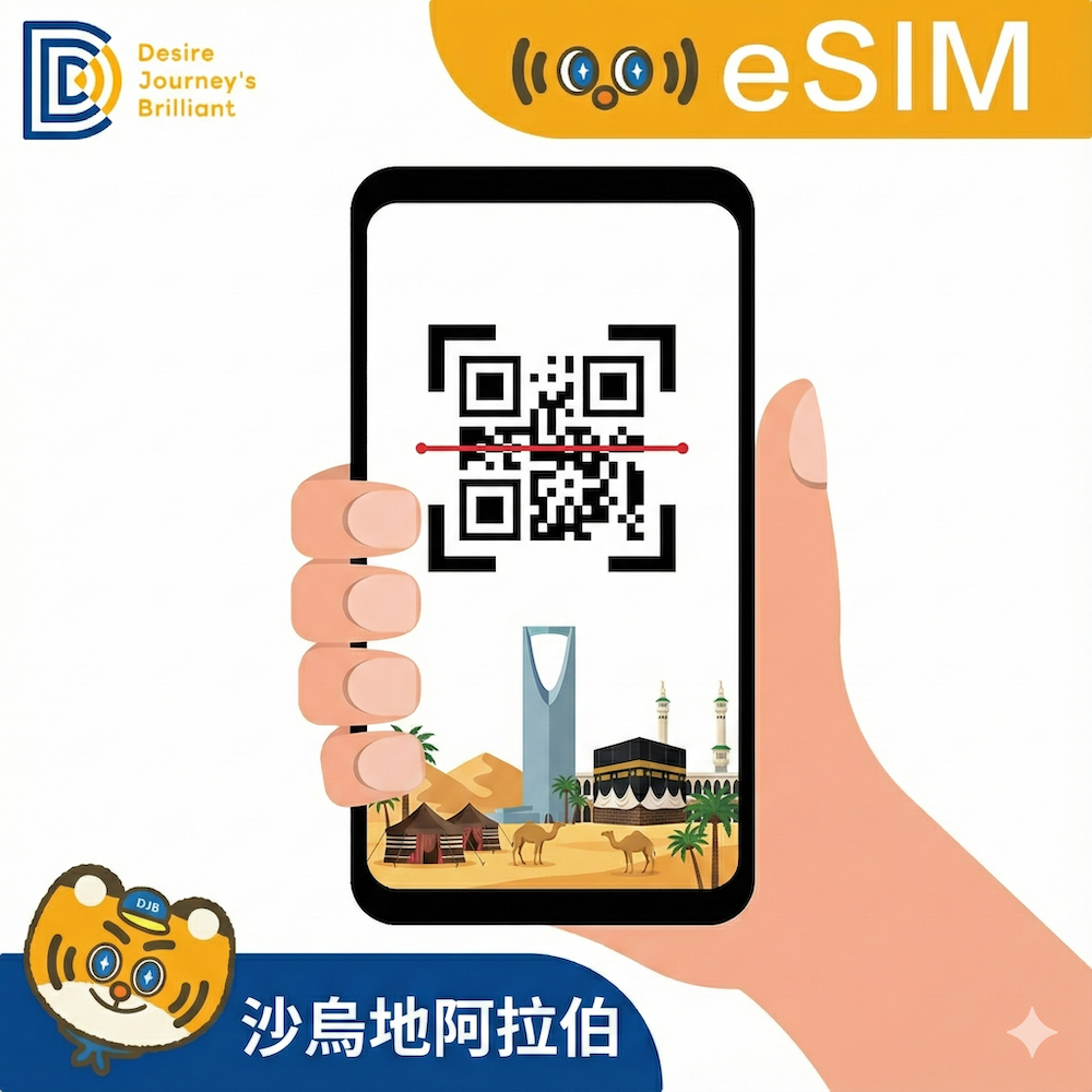 【沙烏地阿拉伯eSIM】eSIM 沙烏地阿拉伯 (吃到飽不降速)